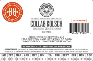 Breckenridge Brewery Collab Kolsch September 2016