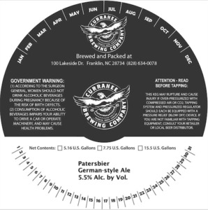 Currahee Brewing Company LLC Patersbier September 2016