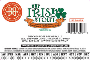 Breckenridge Brewery Nitro Dry Irish Stout