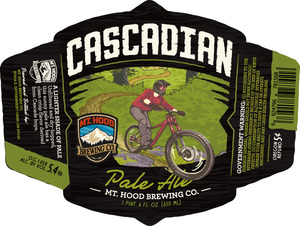 Mt. Hood Brewing Co. Cascadian Pale Ale September 2016