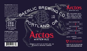 Baerlic Brewing Company Arctos Winter Ale October 2016
