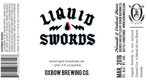 Oxbow Brewing Company Liquid Swords September 2016