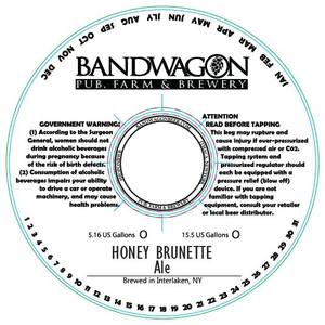 Bandwagon Brewery Honey Brunette Ale September 2016
