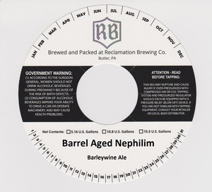 Reclamation Brewing Company Barrel Aged Nephilim October 2016
