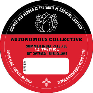 Santa Fe Brewing Co. Autonomous Collective Summer IPA October 2016