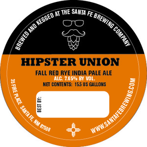 Santa Fe Brewing Co. Hipster Union Fall Red Rye IPA October 2016