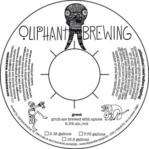 Oliphant Brewing Groot October 2016