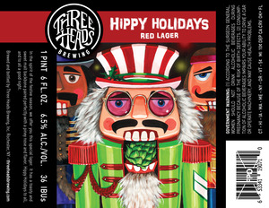 Three Heads Brewing Hippy Holidays Red Lager October 2016