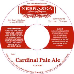 Nebraska Brewing Company Cardinal Pale Ale October 2016