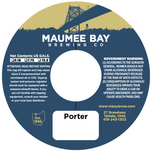 Maumee Bay Brewing Porter October 2016