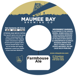 Maumee Bay Brewing Farmhouse Ale October 2016