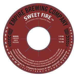 Empire Brewing Company Sweet Fire October 2016