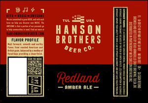 Hanson Brothers Beer Co. Redland Amber Ale October 2016