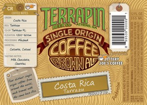 Terrapin Single Origin Coffee Brown Ale:costarica October 2016