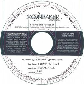 Moonraker Brewing Company Trumpkin Head Pumpkin Ale