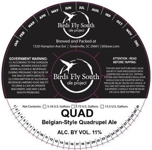 Birds Fly South Ale Project Quad October 2016