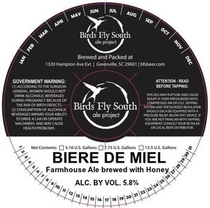 Birds Fly South Ale Project Biere De Miel October 2016