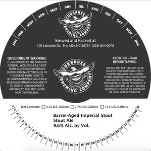 Currahee Brewing Company LLC Barrel-aged Imperial Stout November 2016