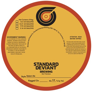 Standard Deviant Brewing Saison November 2016