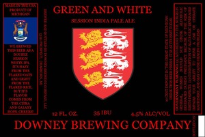 Downey Brewing Company Green And White