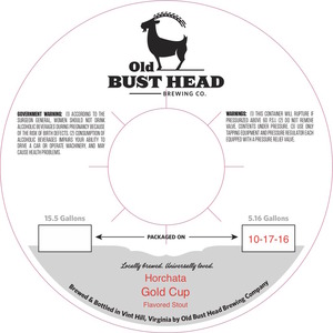 Old Bust Head Brewing Co. Horchata Gold Cup