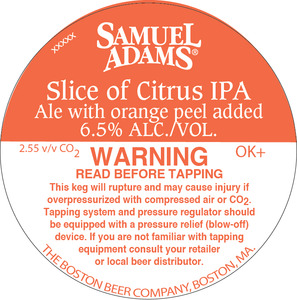 Samuel Adams Slice Of Citrus IPA November 2016