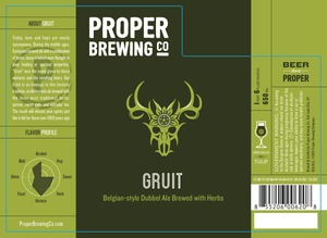 Proper Brewing Co. Gruit Ale November 2016
