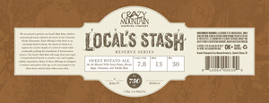 Crazy Mountain Brewing Company Local's Stash Sweet Potato Ale November 2016