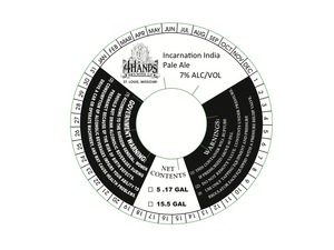 4 Hands Brewing Company Incarnation India Pale Ale November 2016