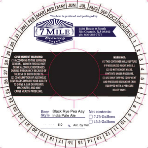 7 Mile Brewery Black Rye Pea Aay November 2016