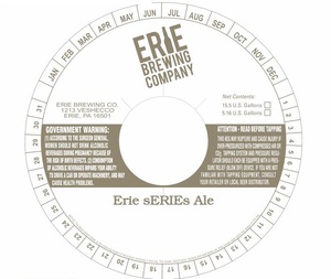 Erie Brewing Company Erie Series Ale November 2016