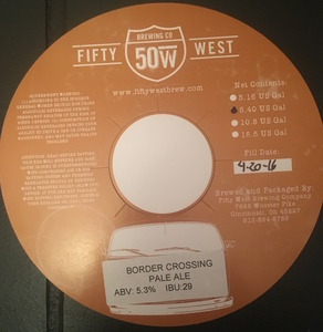 Fifty West Brewing Company Border Crossing November 2016