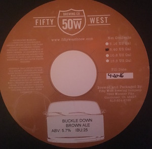 Fifty West Brewing Company Buckle Down Brown November 2016