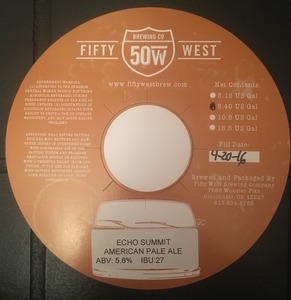 Fifty West Brewing Company Echo Summit November 2016