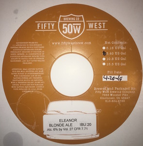 Fifty West Brewing Company Eleanor December 2016