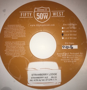 Fifty West Brewing Company Strawberry Lodge December 2016