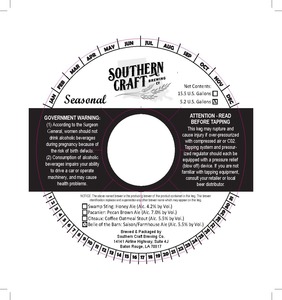 Southern Craft Brewing Co. Belle Of The Barn Saison
