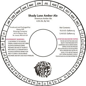 Heavy Riff Shady Lane Amber Ale