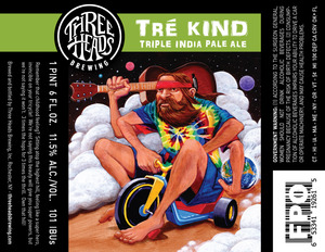 Three Heads Brewing Tre Kind Triple India Pale Ale December 2016