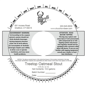 Church Owl Beer, LLC Treetop Oatmeal Stout November 2016