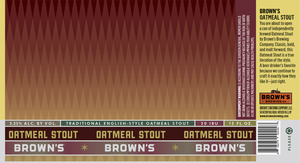 Brown's Oatmeal Stout December 2016