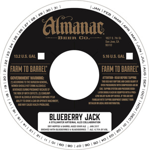 Almanac Beer Co. Blueberry Jack November 2016