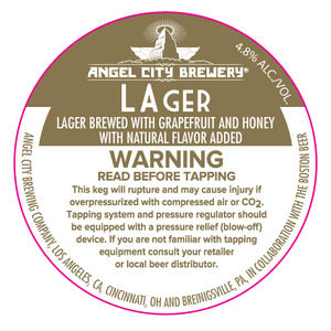 Angel City Brewery Lager December 2016