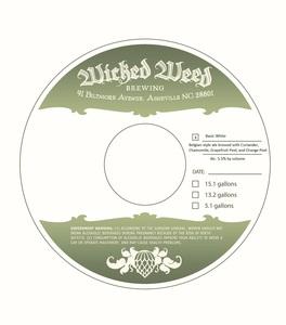 Wicked Weed Brewing Basic White December 2016