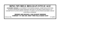 Von Scheidt Brewing Company LLC Ring My Bell Belgian Style Ale