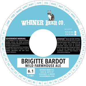 Whiner Beer Company Brigitte Bardot December 2016