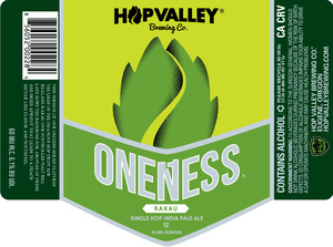 Hop Valley Brewing Co. Oneness Rakau