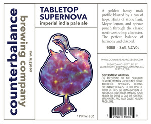 Counterbalance Brewing Company Tabletop Supernova Imperial IPA December 2016