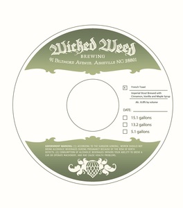 Wicked Weed Brewing French Toast December 2016