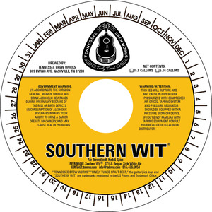 Tennessee Brew Works Southern Wit December 2016